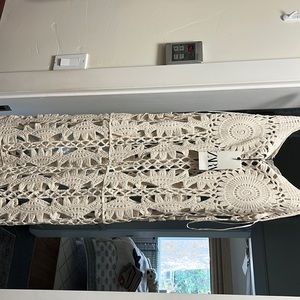 Zara crochet beach coverup